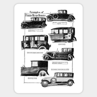 Types of Car Bodywork Styles - Part 3 - 1927 Vintage Advert Sticker